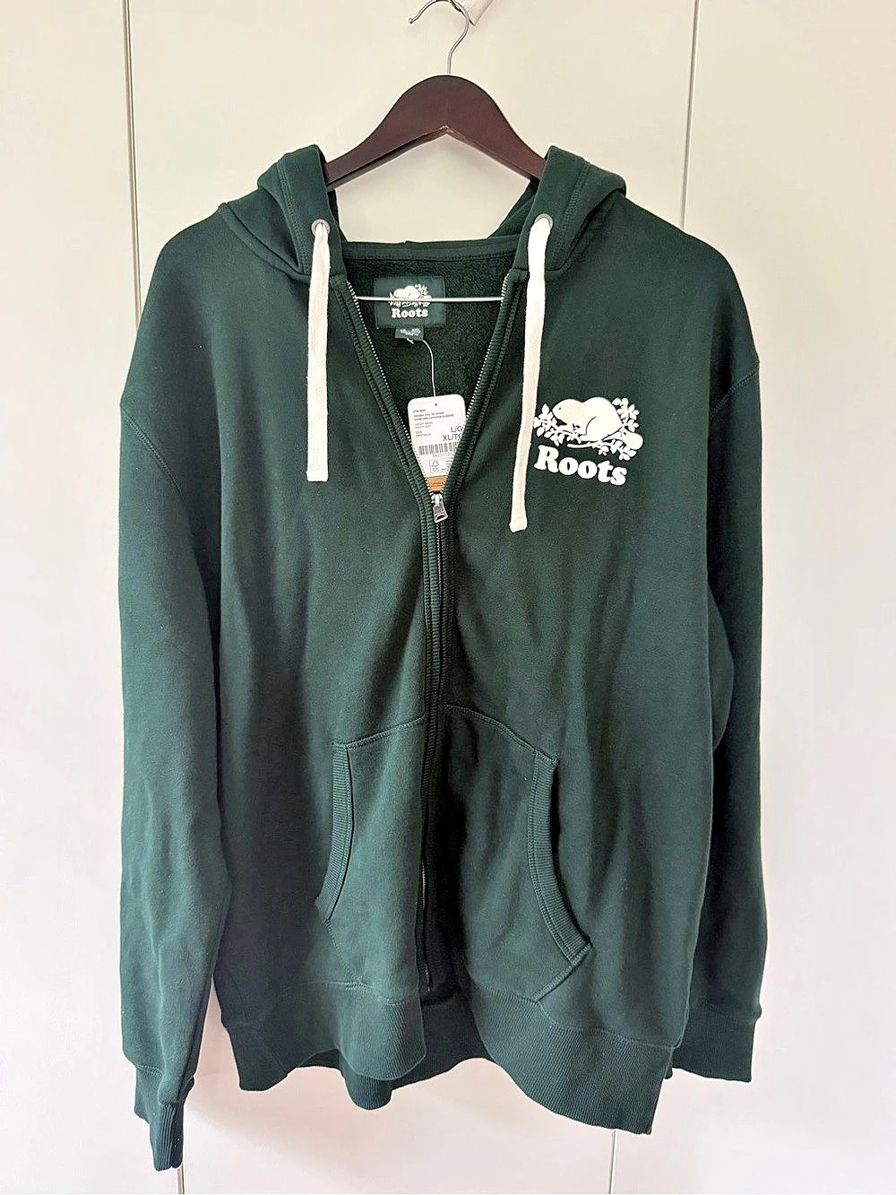 Roots Original Full Zip Hoodie Green L